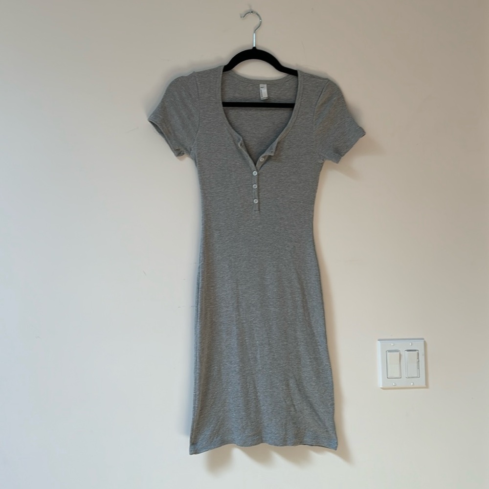 Medium gray American apparel fitted dress